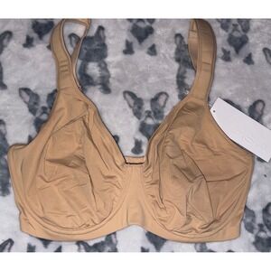 NEW HSIA Beige Unlined Full Coverage Unlined Underwire Bra, 34DDD